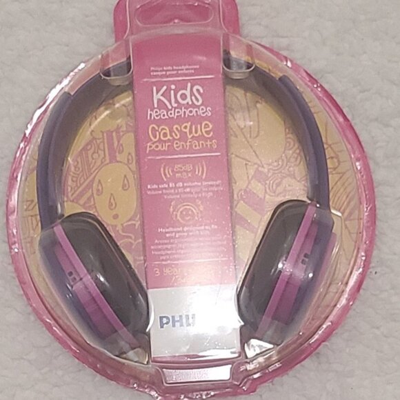 Philips Kids Ear Cushion Limited Volume Adjustable Headband Wired Headphones - Picture 1 of 2